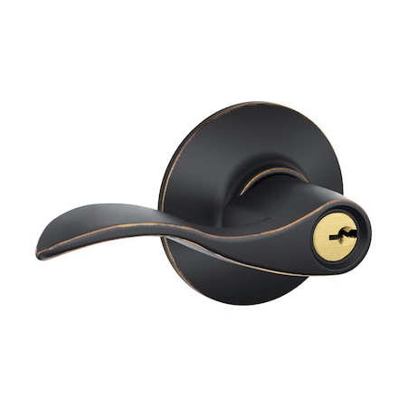 Schlage Schlage Accent Aged Bronze Entry Lever Key: K4 1-3/4 in. F51ACC716K4